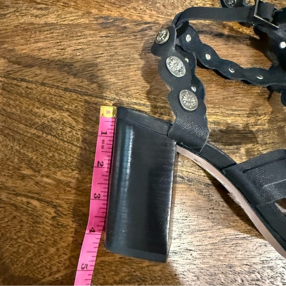 SCHUTZ Aletta Sanda Gladiator Sandals Heels with Studded Straps - Picture 12 of 13